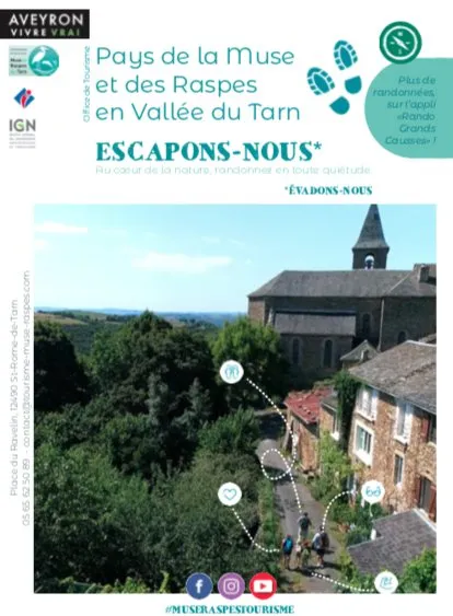 Carte touristiques et itinéraires de randonnées, OFFICE TOURISME DU PAYS DE LA MUSE ET RASPES DU TARN