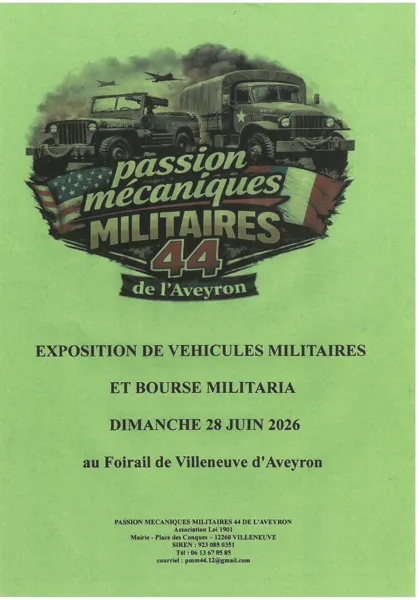 Exposition de véhicules militaires et bourse militaria