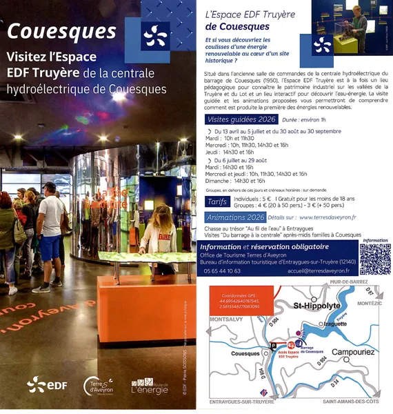 Visite guidée de l'Espace EDF Truyère à Couesques