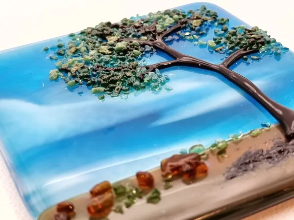 Tableau en verre fusionné, Karen Sarll