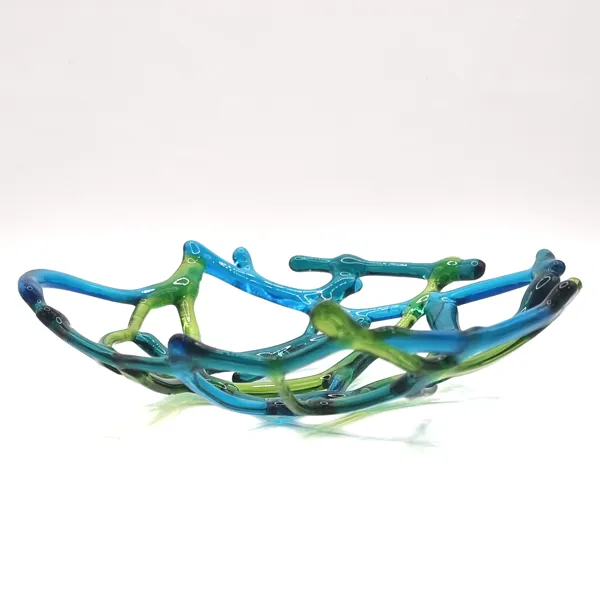 Œuvre d'art unique en verre fusionné, Karen Sarll