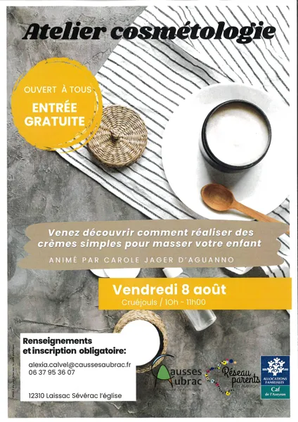 Atelier Cosmétologie à Cruéjouls