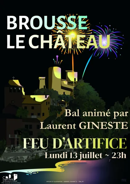 Feu d'artifice à Brousse-Le-Château