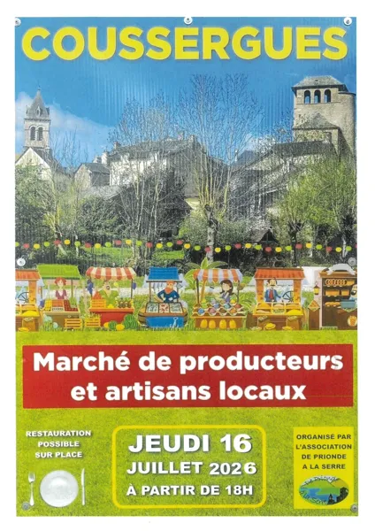 Marché nocturne des producteurs à Coussergues