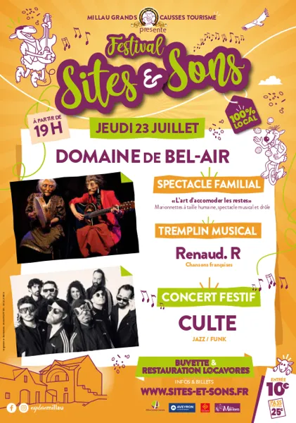 Festival Sites et sons 2026 - 23 juillet - Clos de Bel Air -