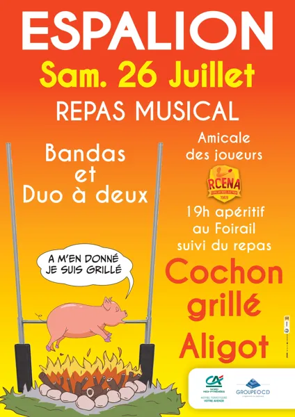 Cochon grillé de l'amicale des joueurs du RCENA