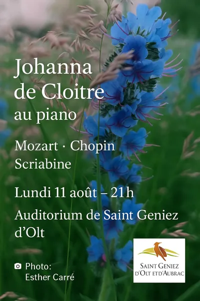 Concert de piano avec Johanna Decloitre à St Geniez d'Olt
