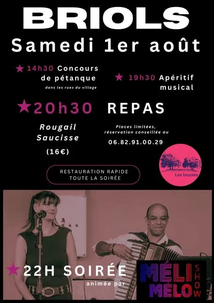 Soirée estivale à Briols