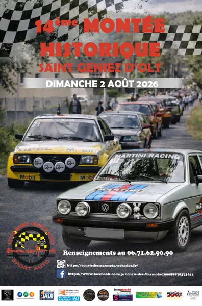Montée de véhicules historiques à Saint Geniez d'Olt