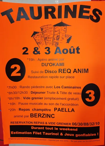 Fête à Taurines