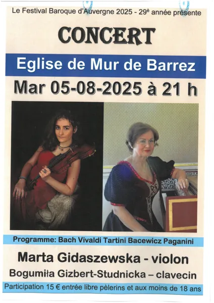 Concert à l'église de Mur-de-Barrez