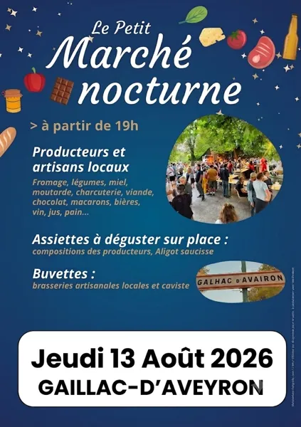 Le petit Marché Nocturne de Gaillac d'Aveyron