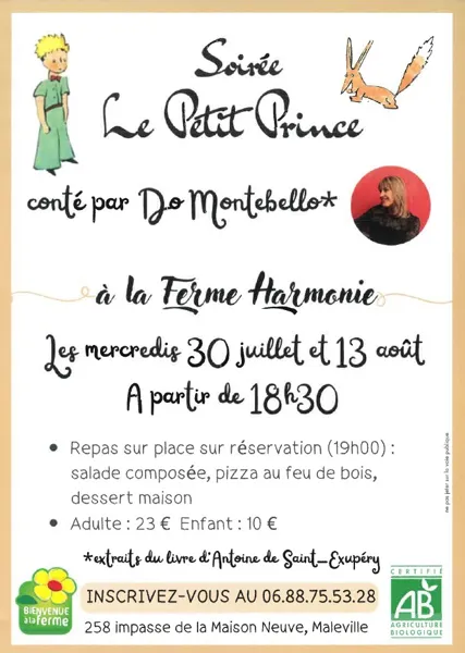 Soirée le Petit Prince à la Ferme Harmonie