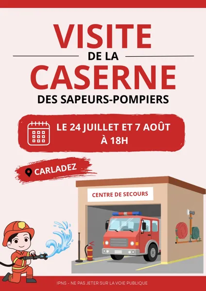 Visite de la caserne des Pompiers du Carladez