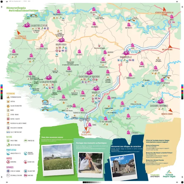 circuit motorisé - Entre Bastides et Sauvetés, OFFICE DE TOURISME AVEYRON SEGALA
