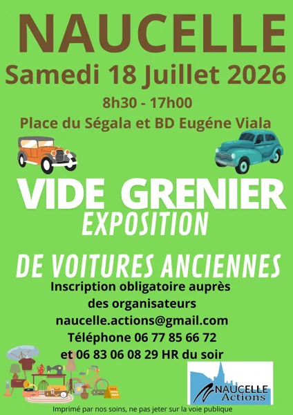 Vide grenier et exposition de voitures anciennes