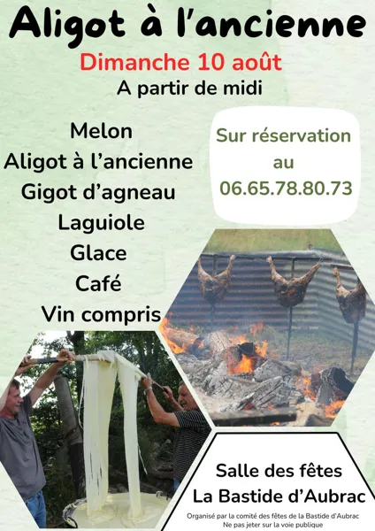 Aligot traditionnel à La Bastide d'Aubrac