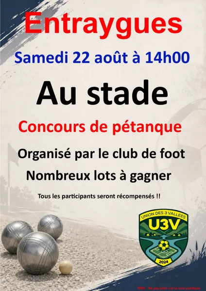 Concours de pétanque du foot
