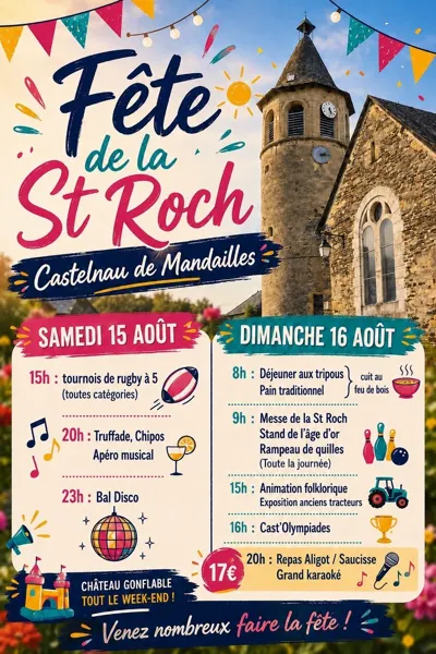 Fête de la Saint Roch à Castelnau de Mandailles
