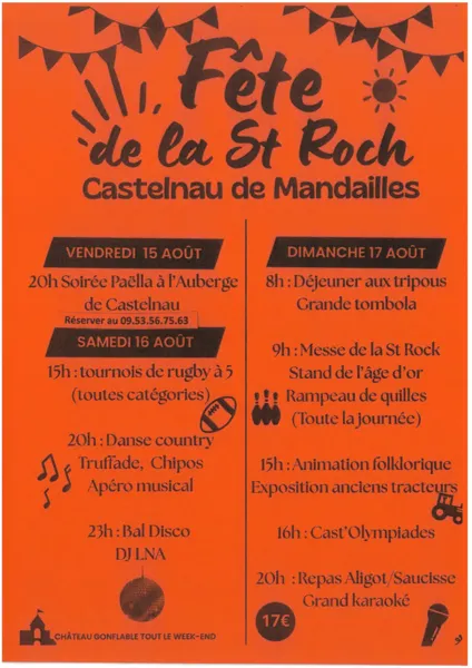 Fête de la Saint Roch à Castelnau de Mandailles