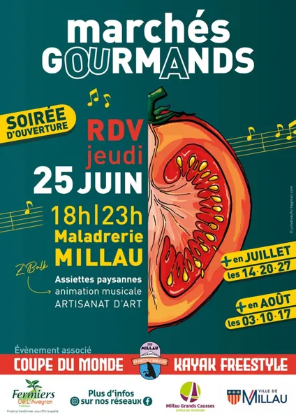 Marchés gourmands / nocturnes des fermiers de l'Aveyron de Millau