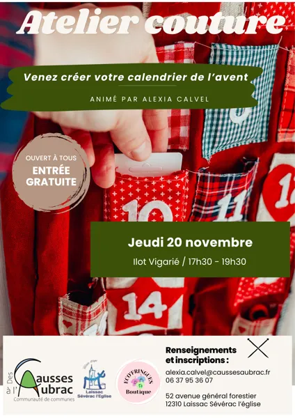 Atelier couture à Laissac