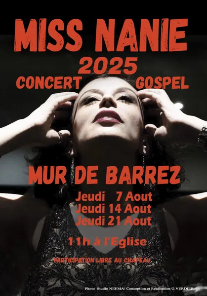 Concert de Gospel par Miss Nanie à Mur-de-Barrez