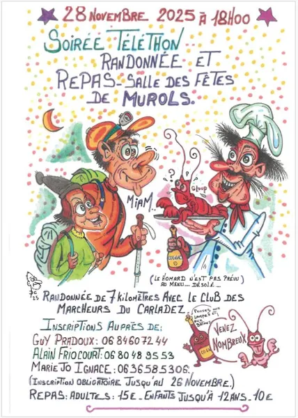 Randonnée nocturne et repas pour le Téléthon