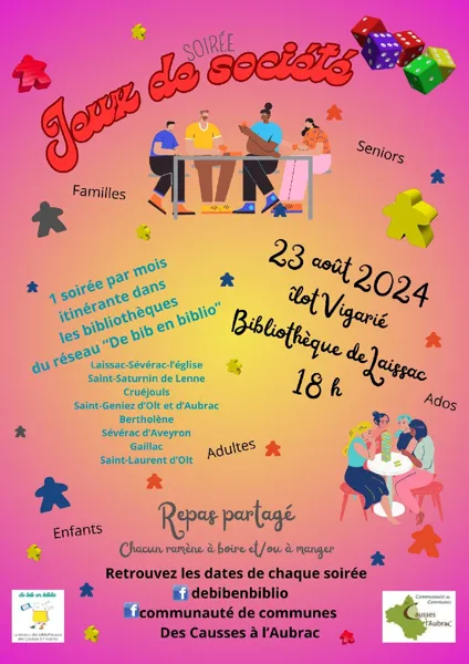 Soirée jeux de société à Laissac