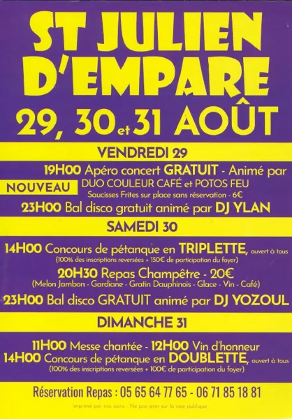Fête votive St-Julien-d'Empare
