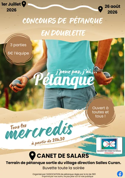 Concours de Pétanque en été