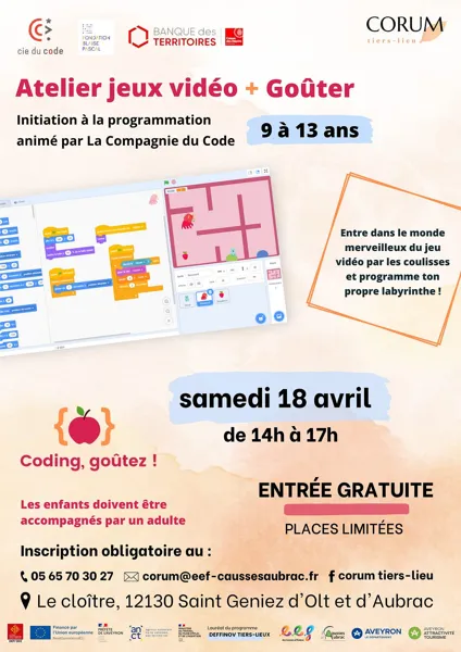 Atelier jeux vidéo + goûter au Corum