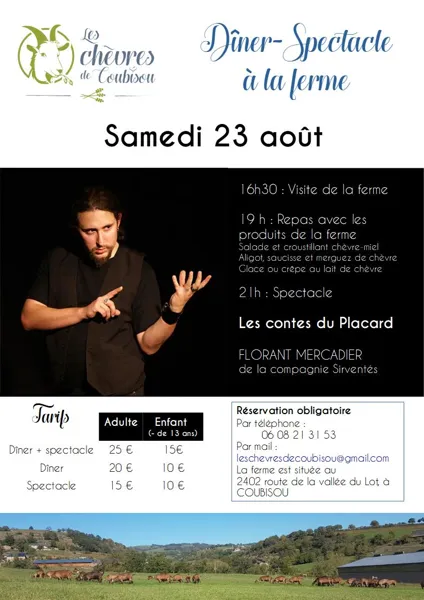 Dîner-spectacle à la ferme - Les Contes du Placard
