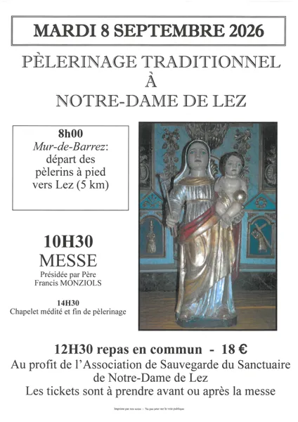 Pèlerinage traditionnel à Notre-Dame-de-Lez