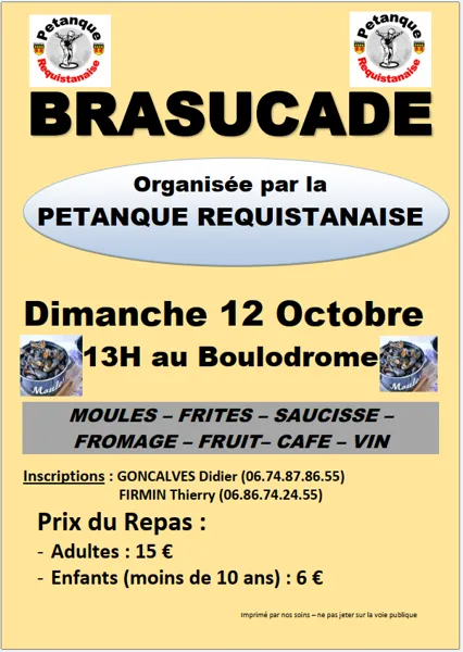 Brasucade de la Pétanque Réquistanaise