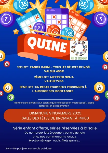 Quine de l'APE de Brommat