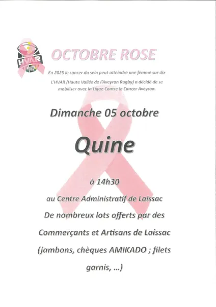 Octobre Rose - Quine à Laissac