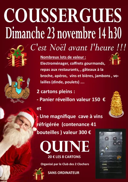 Quine du Club des 2 Clochers à Coussergues