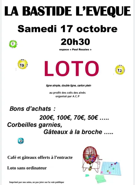 Loto de Animation Culture Patrimoine à La Bastide l'Evêque