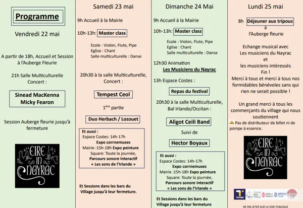 Programme détaillé Edition 2026 !, eire in nayrac