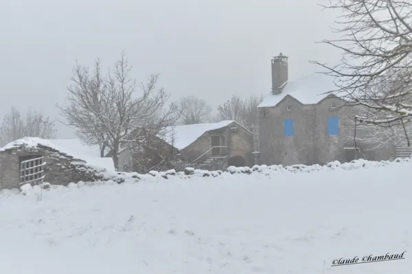L'hiver sur le Larzac., Claude Chambaud