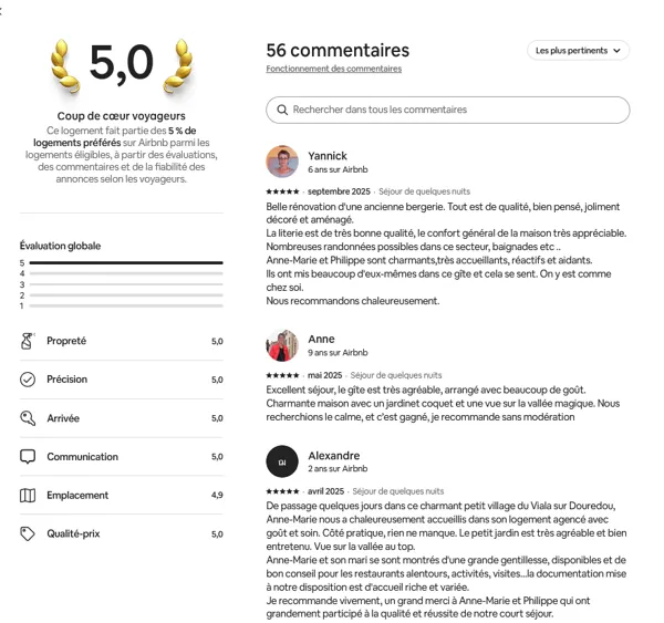 Commentaires plateforme de location fin de saison 2025, PLG