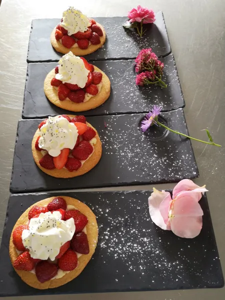 Sablés aux fraises, maison., 