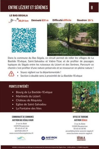 circuit VTT VAE - Entre Lézert et Sérènes - Le Bas Ségala, OFFICE DE TOURISME AVEYRON SEGALA