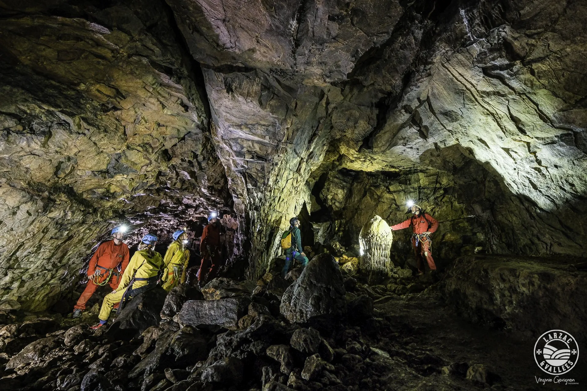 Spéléologie Aven de la Portalerie, Virginie Govignon - OT Larzac Vallées