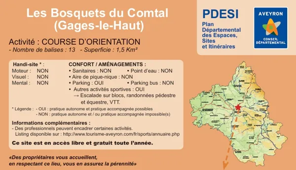 Site de course d'orientation Les Bosquets