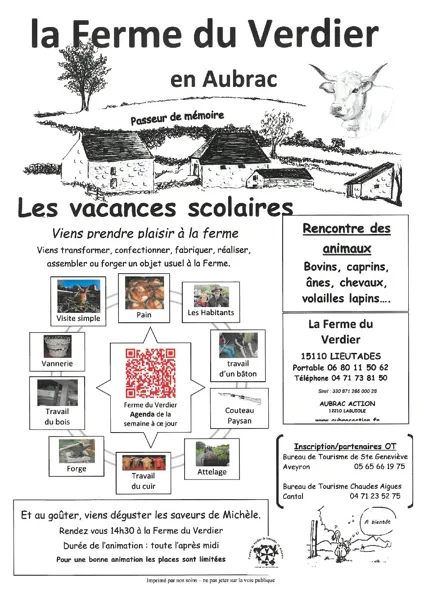 La ferme du Verdier, Office de Tourisme en Aubrac