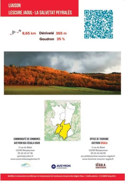 circuit VTT VAE - liaison Lescure Jaoul - La Salvetat Peyralès, OFFICE DE TOURISME AVEYRON SEGALA