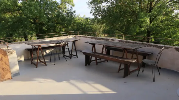 La terrasse, Gite de Montredon