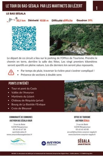 circuit VTT VAE - Le tour du Bas Ségala par les martinets du Lézert, OFFICE DE TOURISME AVEYRON SEGALA